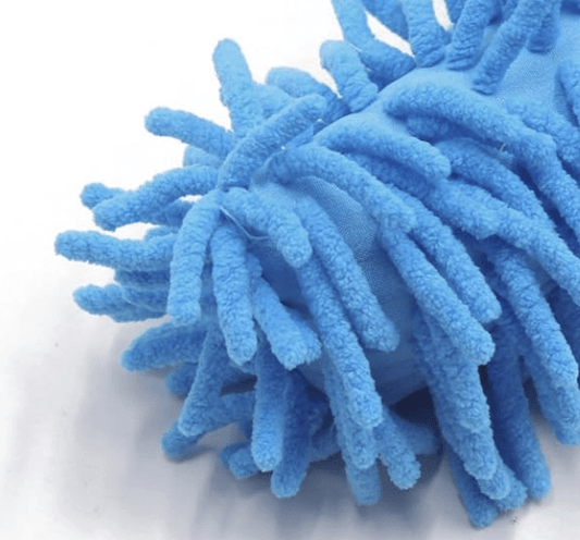 Generic Blue Chenille Extendable Handle Auto Car Duster Dust Brush Cleaning Tool
