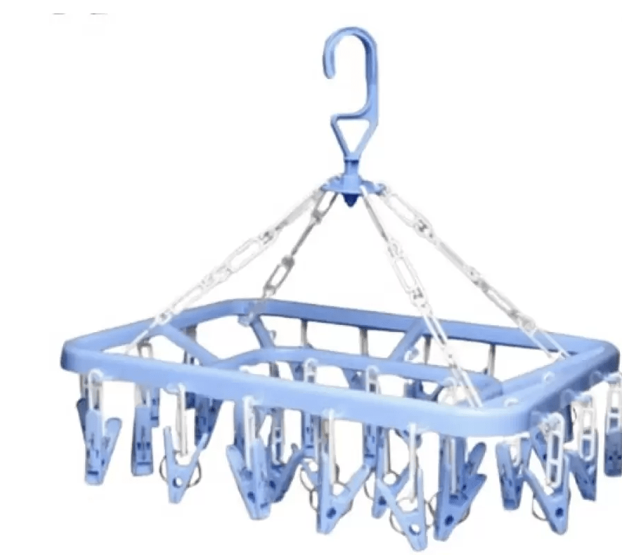 UNITYSALES 32 Clip Hanger, Square Shaped Cloth Clips Plastic Tie Hanger For Tie (Multicolor)