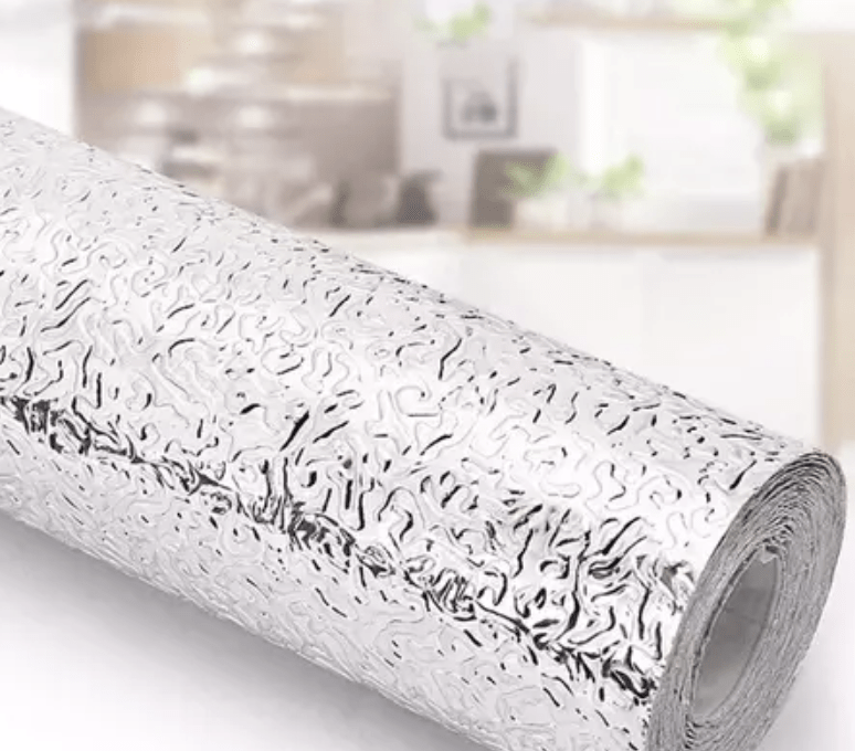 रसोई शेल्फ के लिए फिसलन रोधी मैट, सिल्वर कर्ली लाइनर्स शीट, फर्श प्लेटफॉर्म सुधार के लिए फिसलन रोधी मैट, स्टिकी पेपर रोल