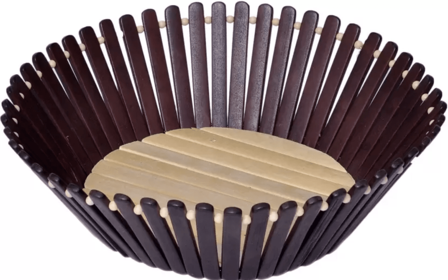 Wooden Fruit & Vegetable Basket (Beige, Brown)