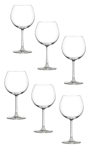 TREANDCARD Large Red White Wine Glass, 650Ml - Set of 6