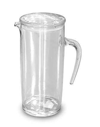 Italian Water Jug Pitcher with Lid for Water Iced Tea Hot and Cold Milk and Juice Beverage