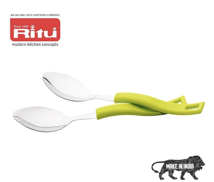 Ritu Aluminum Desert Spoon Set, 6-Pieces, Assorted Colors, Standard