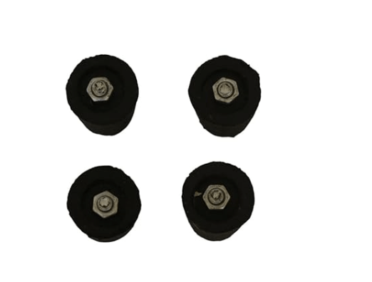 LPG Gas Stove Legs with Inner Stainless Steel Nut - Bolt (Black) - Set of 4 Pieces