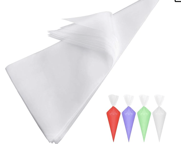 பாரம்பரிய பேஸ்ட்ரி, கேக் ஐசிங் பைப்பிங் அலங்கரிக்கும் பைகள் (26 x 17 செ.மீ., தெளிவானது) - 100 பேக்