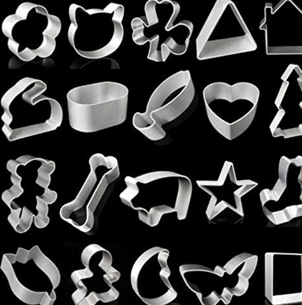 cookies cutter baking essentials & tools combo pack 1Pc Cake Decorating Tools Aluminum Alloy Chocolate Cut Sugar Baking Tool Cake Mold DIY