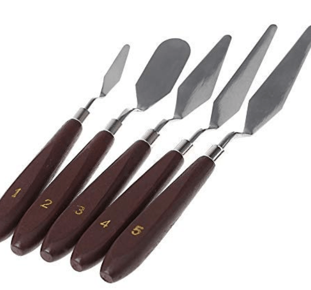 Metal Palette Knife OR Knives set Of Different 5 Piece