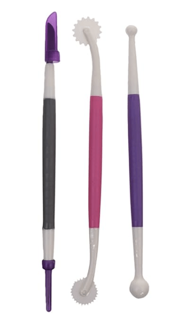 3pcs Fondant Graver for Cupcake Decorate Cake Modeling Pastry DIY Kit