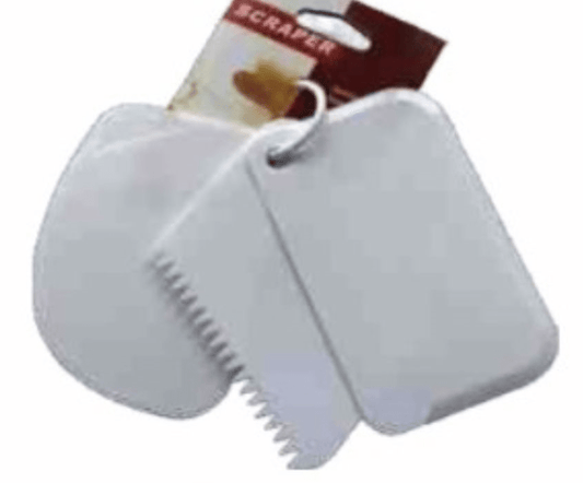 plastic scrapper 3 pcs set cake making tool