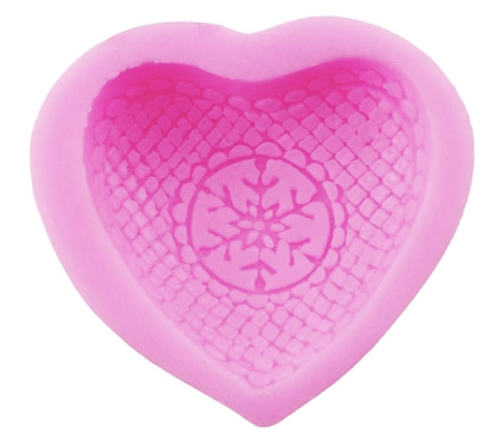 JoyGlobal Silicone Valentine Heart with Snowflake Cake Decorating Fondant All Purpose Mould