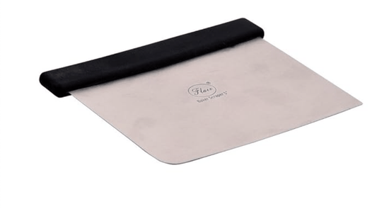 Flair Flexible Baker Dough Cutter Dough Scraper Dough Spatula with Black Handle - 5 inch