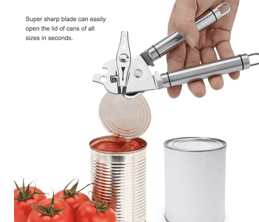 Opener Multifunctional Stainless Steel Can Opener Manual Jar Opener Built-in Bottle Opener