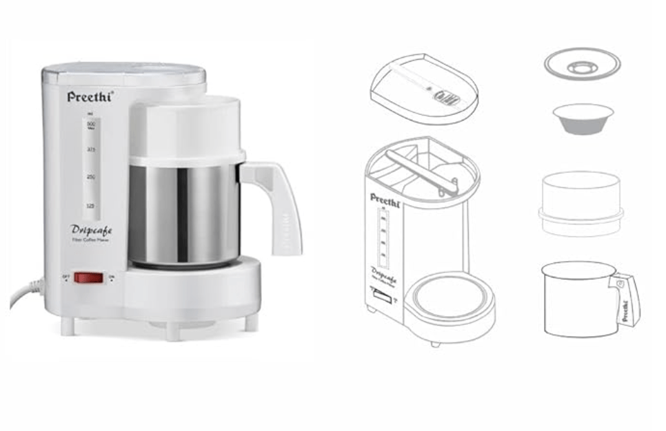 ப்ரீத்தி டிரிப்கஃபே காபி மேக்கர் (வெள்ளை)