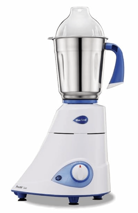 Preethi Blue Leaf Gold MG 150 Mixer Grinder 750 watt, 3 Jars, White