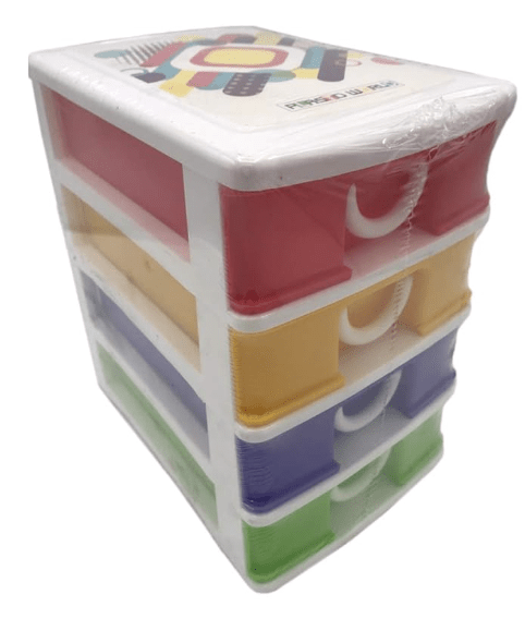 Kids Trends Small Storage 4 Tier Drawer for Home or Office,Pack of 1,Random Colours (Drawer 4)