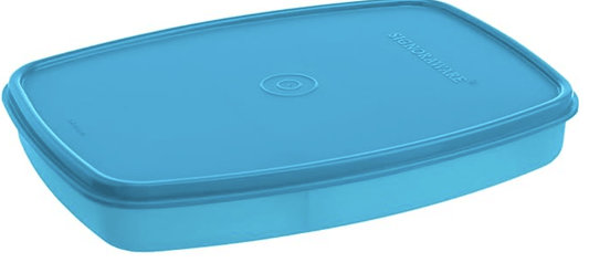 Signoraware Slim Compartment Lunch Box, Bpa Free Plastic, Microwave Safe Food Grade Tiffin Boxes for Office School, Leak Proof Air Tight Compact Dabba (340ml, Square, 2 Section Storage)