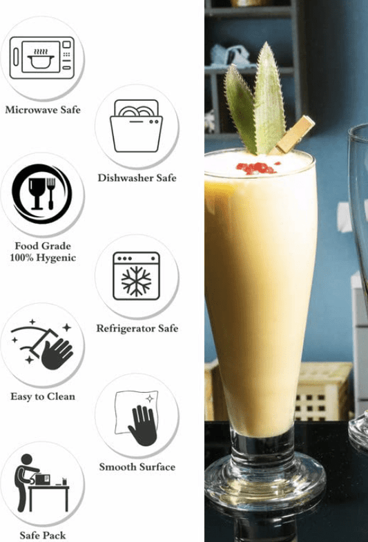 Roxx Pilsner Juice Glasses Lagoon Tumbler Set of 6 Pieces 315 ML