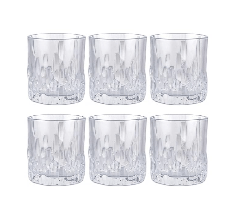 Roxx Glass Volvic Tumbler Set (Set of 6 pcs), Clear
