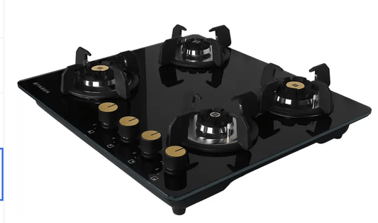 FABER Hob Maxus HT604 CRS BR CI AI Glass Automatic Hob (4 Burners)