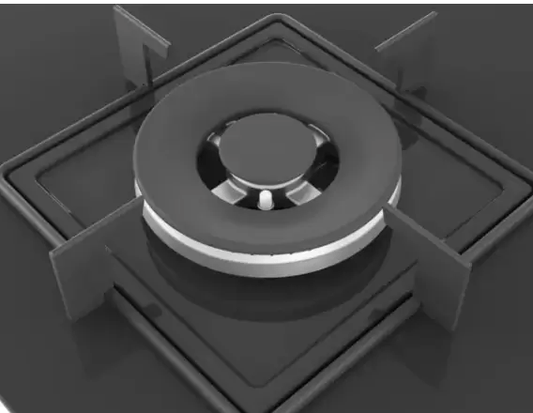 BOSCH Built-in Gas Hob Black Tempered Glass 3 Burner 60cm True brass(PNC6B6B11I) Glass Automatic Hob (3 Burners)