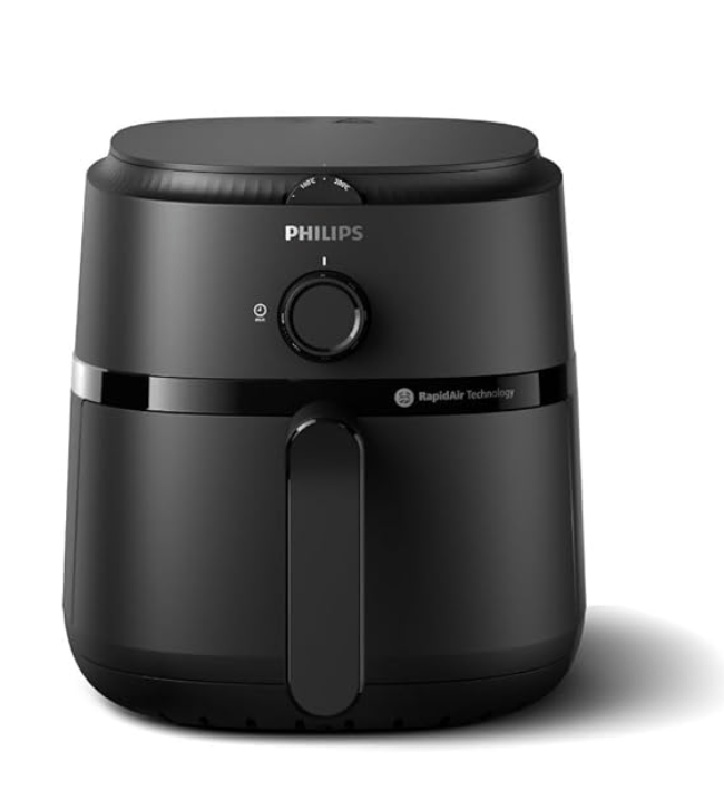 Philips Daily Collection HD9218 Air Fryer, uses up to 90% Less Fat, 1425W, with Rapid Air Technology (Black)