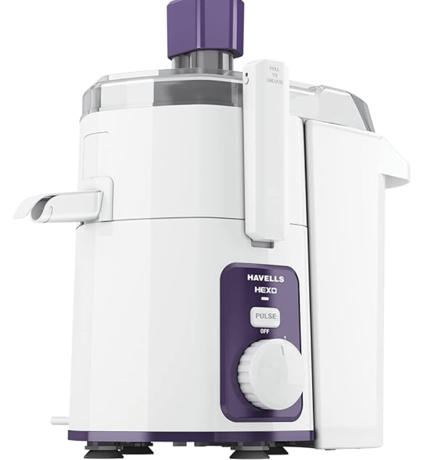 Havells Hexo 1000 watts juicer (White & Purple) (GHFJMDJV100)