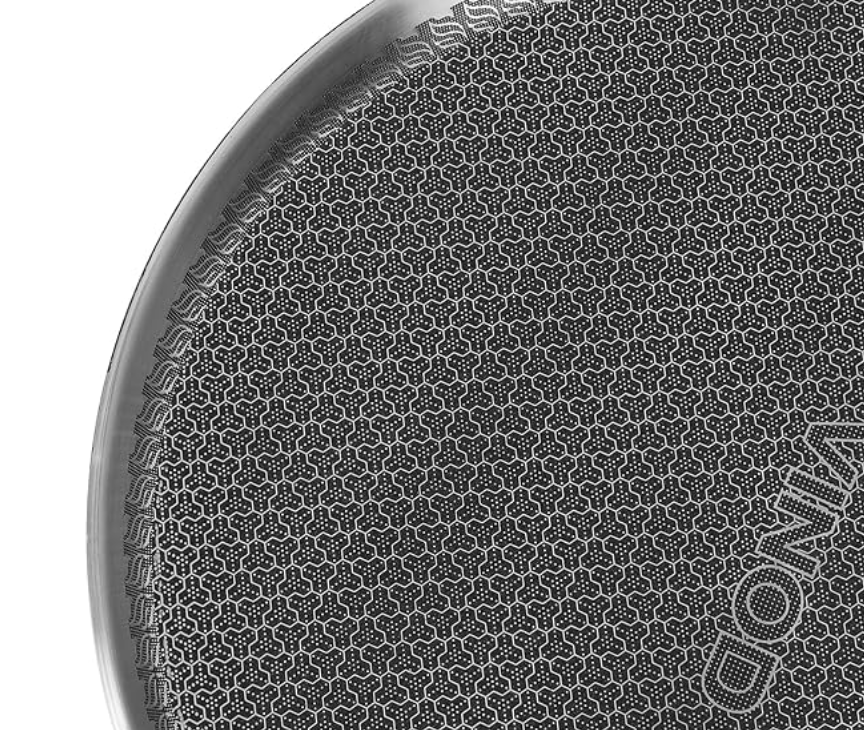 Vinod SAS Pro Platinum Triply Stainless Steel Dosa Tawa - 28 cm | 4.0 mm Thick | Hexa Design | Metal Spoon Friendly | Riveted Handle | Induction Base - 5 Year Warranty