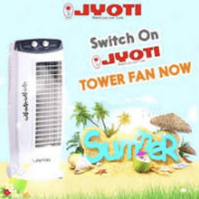 Jyoti Portable Revolving & Oscillating 1 Blade Tower Fan