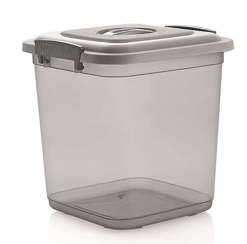 Nakoda 800 Everyday Container Storage Box for Multipurpose Use,Color May Vary - 7.5 litre, (23 x 22.8 x 23.8) cm