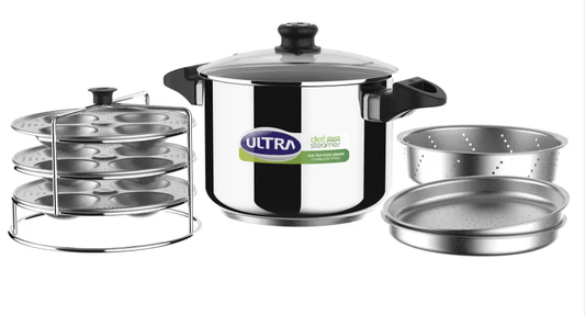 Ultra Diet Steamer Induction & Standard Idli Maker (3 Plates , 12 Idlis )