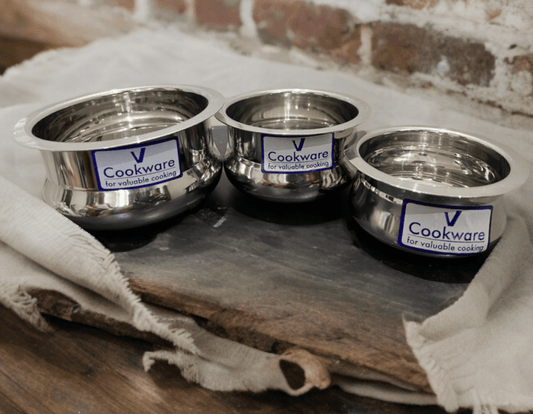 Vcookware स्टेनलेस स्टील टॉप बाउल