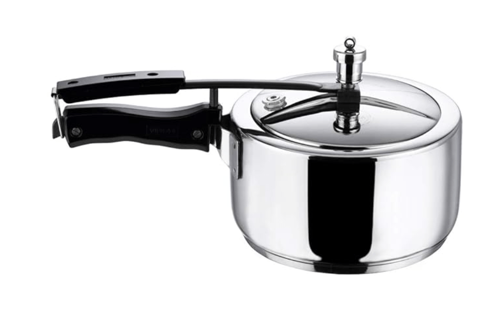 Vinod 3L Stainless Steel Inner Lid Pressure Cooker, Sandwich Bottom, 3-Liter (Induction Friendly)