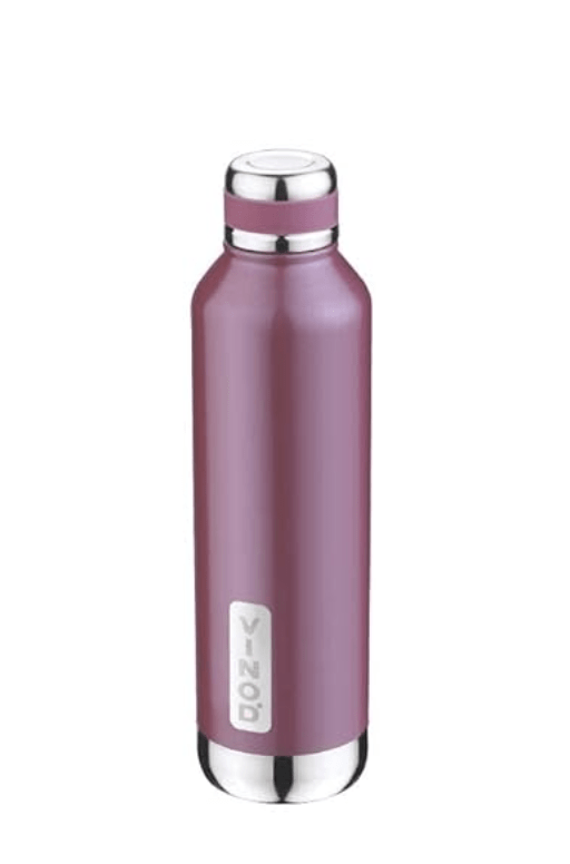 Vinod Bling Stainless Steel Vacuum Insulated Water Bottle - 750ml | Hot & Cold Thermosteel Bottle | Leak Proof | for School, College, Office, Gym, Kids - Light Purple