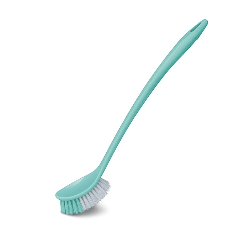 Spotzero By Milton EC-CPD-BTH-0003 Single Side Bristle Toilet Plastic Brush (Aqua Green,Pack of 1 Piece)