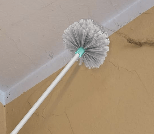 Spotzero by Milton Plastic Web Blaster Jala Cleaning Broom/Brush with Long Extendable Handle and Flexible bristles (Aqua Green)