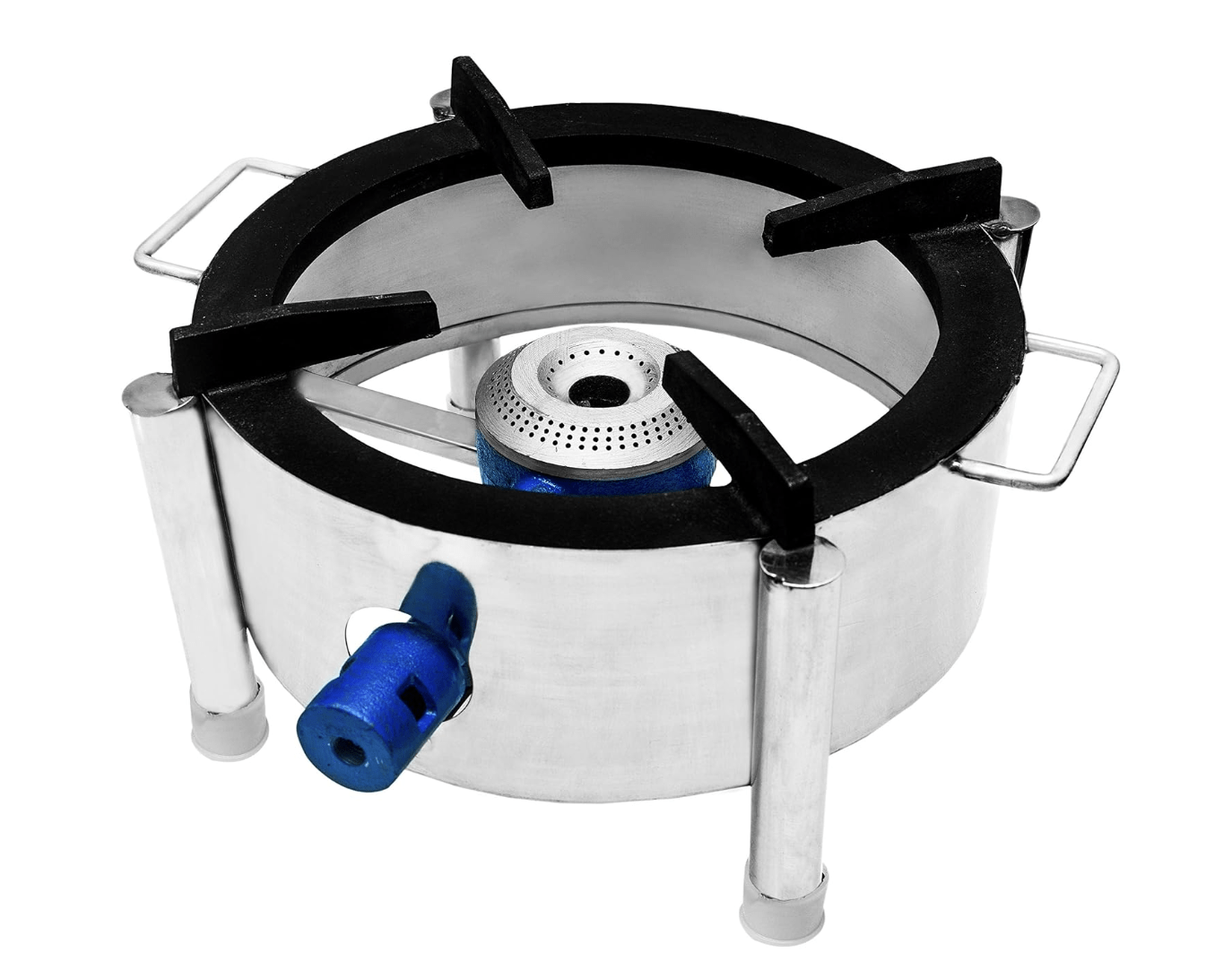 12 Inch Round Single Burner Stainless Steel Commercial Manual Gas Stove Canteen Bhatti, Silver Brand: CAY