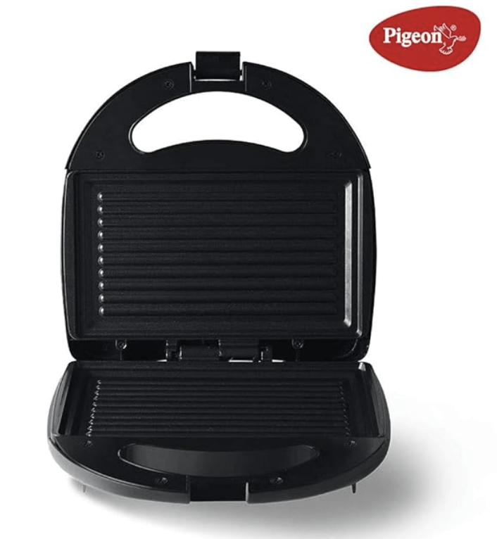 Pigeon by Stovekraft Egnite Plus Bread Sandwich Maker with Aluminium Nonstick Coated Fixed Plates (Grill)