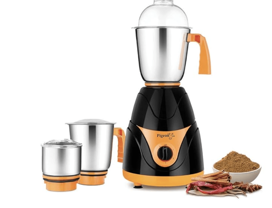 Pigeon mx7 Polycarbonate Black Pearl Mixer Grinder (750W, Multicolour)