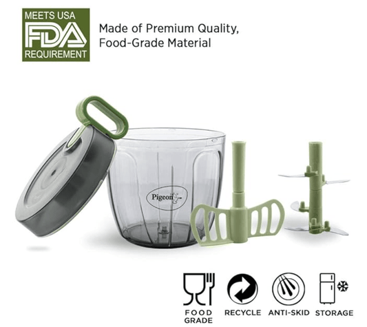 Pigeon Handy Chopper Pro XL (900 ML) for Chopping, Mincing and Whisking with 5 Stainless Steel Blades and 1 Plastic Whisker (14517)