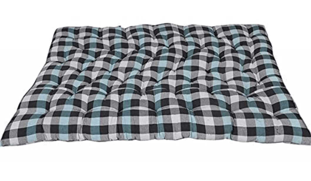 Soft Cotton Filled Multicolored Single Bed Mattress in Buffalo Check | Cotton Gadda (3 x 6 ft or 36 x 72 Inch) Single Bed