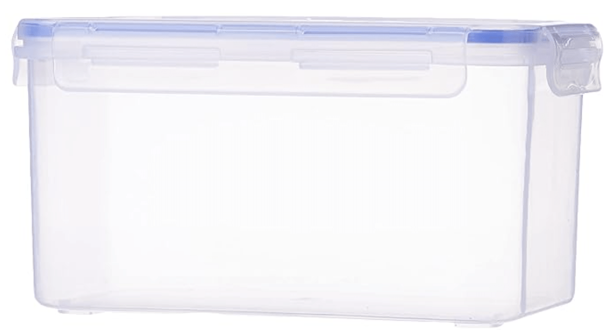 Aristo Lock & Fresh 222 Plastic Storage Container For Storing grains, pulses, rice, wheat etc- 2250 ML, Transparent Clear, large (LOCK&FRESH222) (22.5 x 13.5 x 12cm)