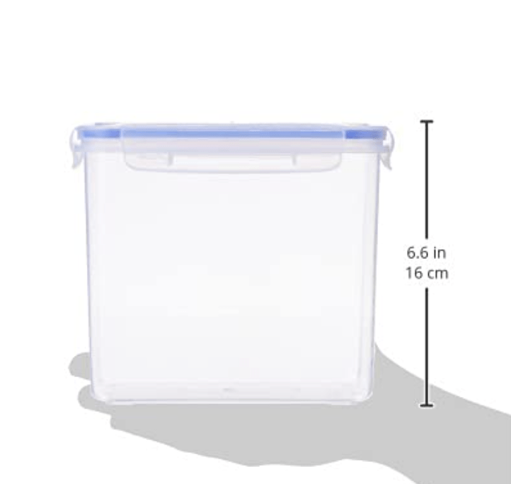 Aristo Lock & Fresh 213 Plastic Storage Container For Storing grains, pulses, rice, wheat etc- 2400 ML, Transparent Clear, large (LOCK&FRESH213) (19 x 13 x 16.5cm)