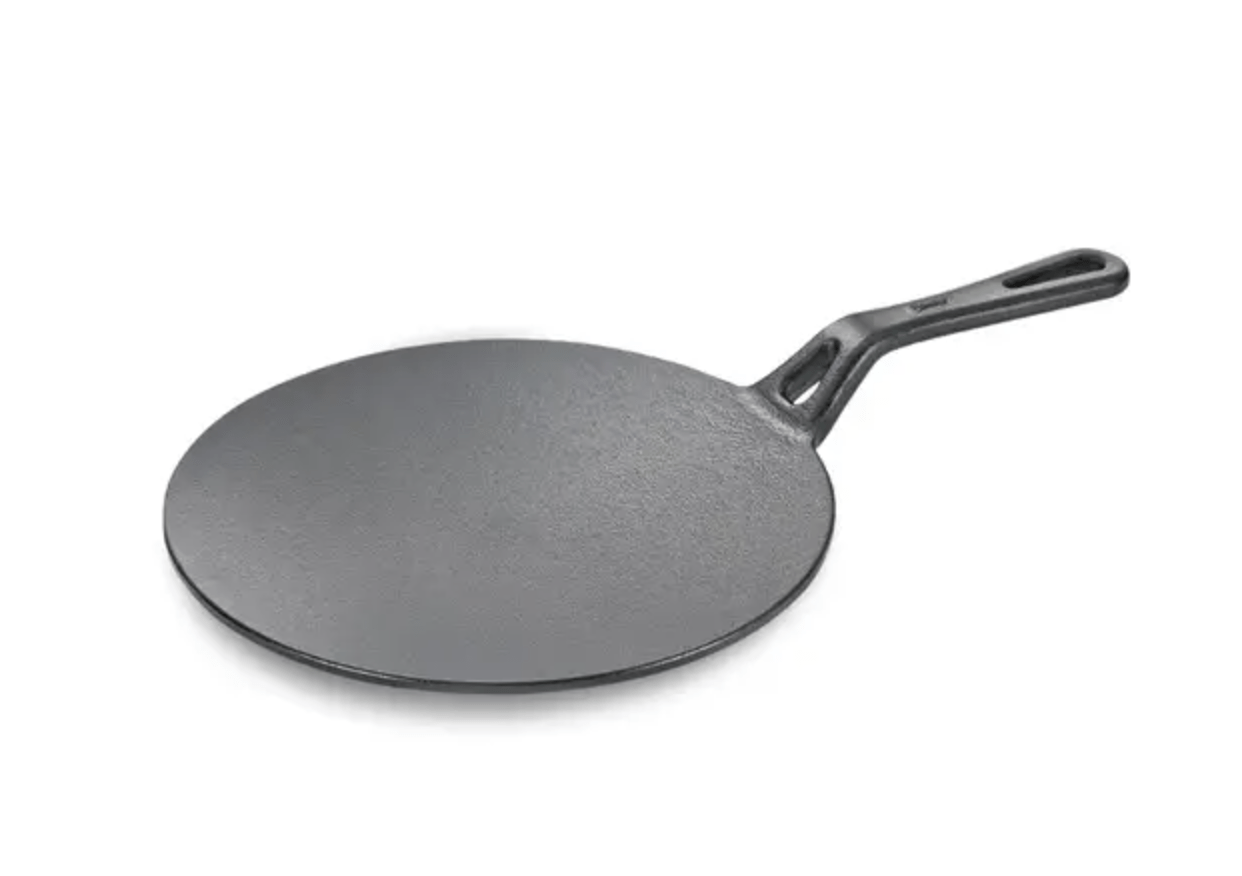Prestige Cast Iron Scratch Resistant Concave Tawa, (Black)