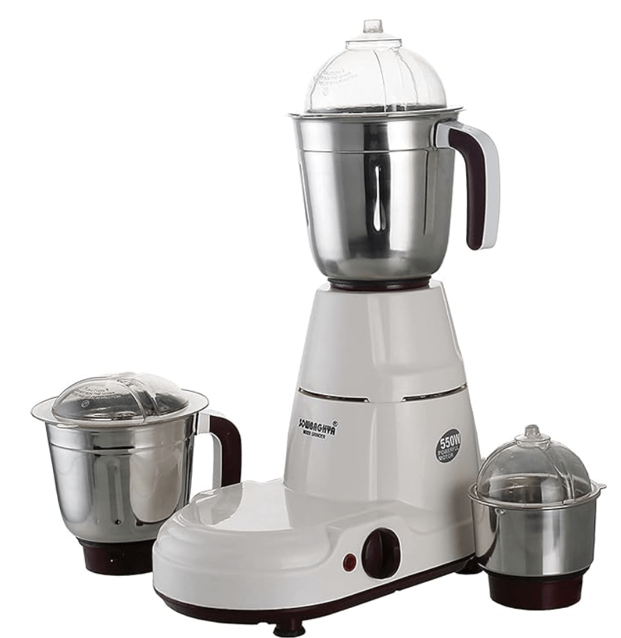 Sowbaghya Stylus 550Watts Mixer Grinder 110V for USA & CANADA (NOT FOR INDIA), Ivory