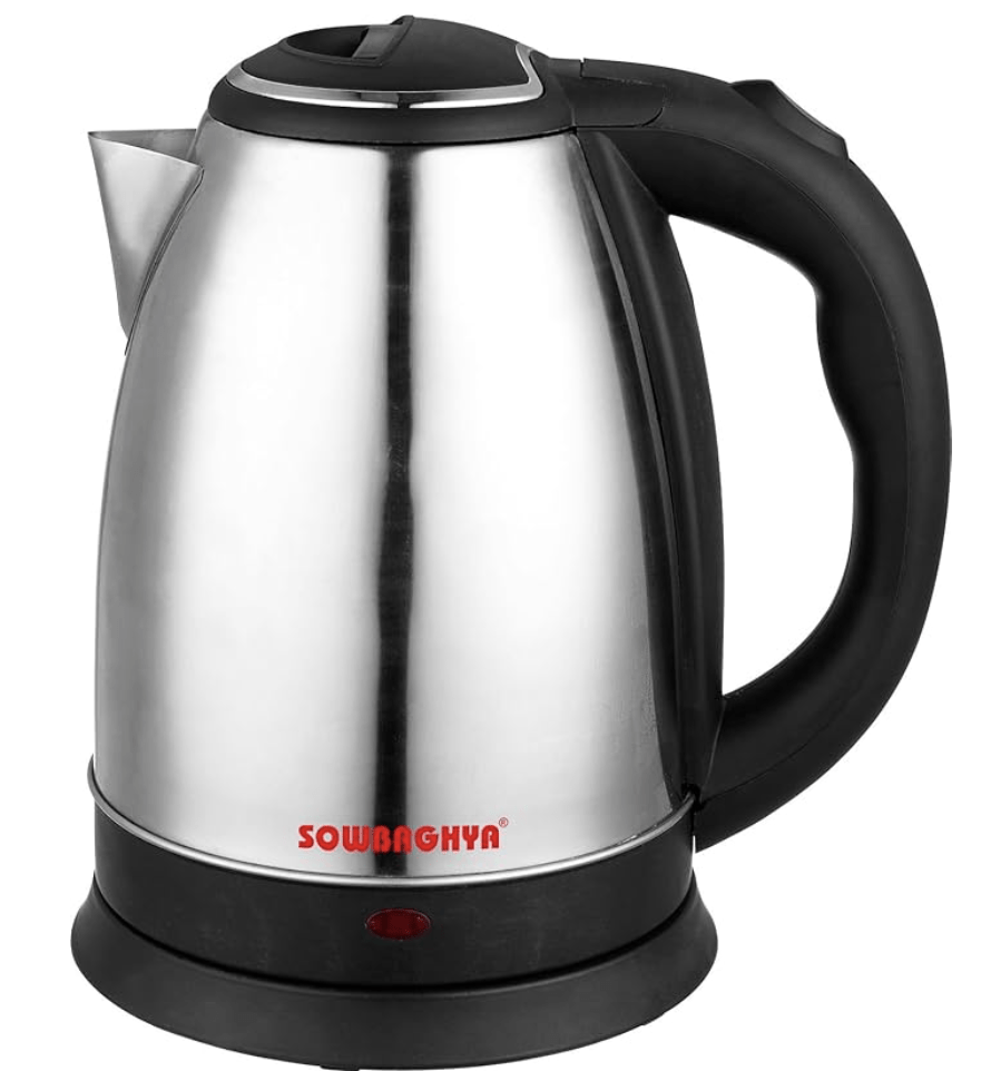 Sowbaghya Stainless Steel Water Kettle (1.5 litres) with Stainless Steel Body | Used for Boiling Water, Making Tea and Coffee, Instant Noodles, Soup etc.