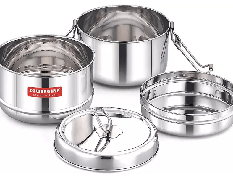 Sowbaghya Lunch box 2 Containers Lunch Box (200 ml)