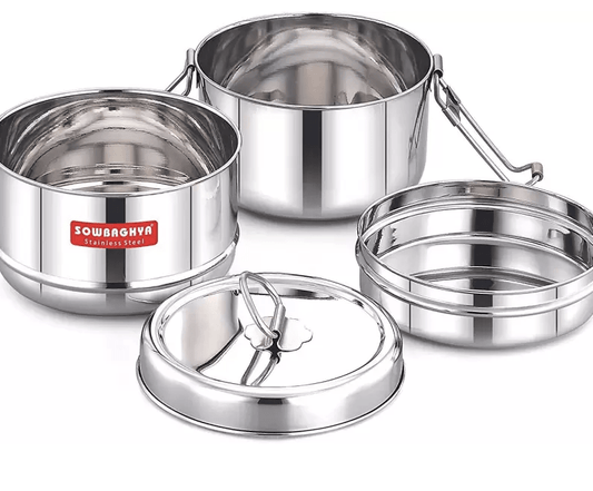 Sowbaghya Lunch box 2 Containers Lunch Box (200 ml)