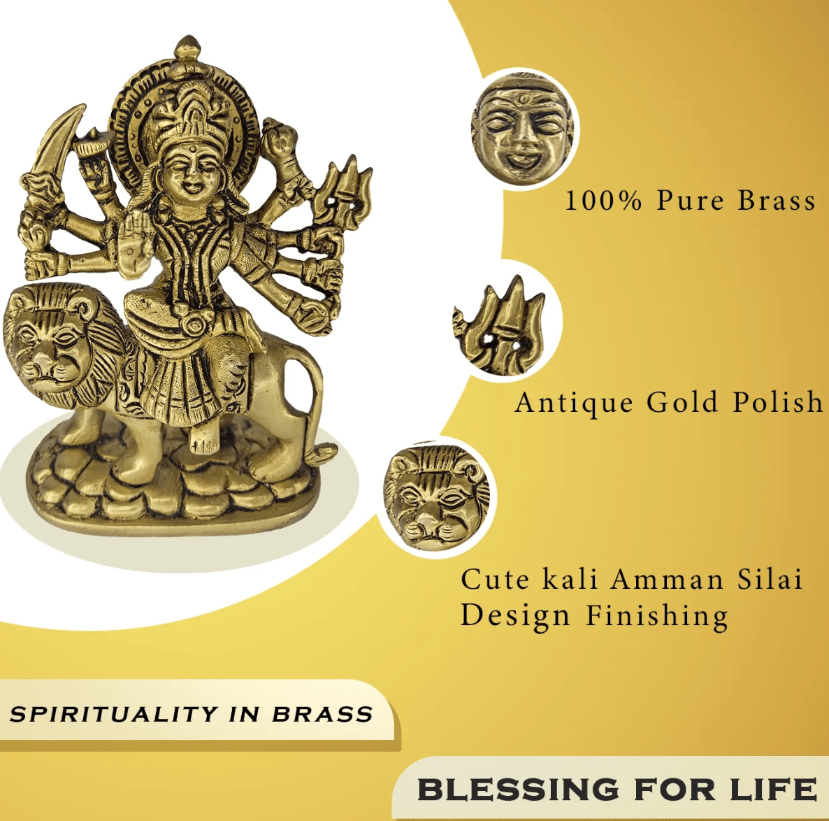 Brass Kali Amman Silai