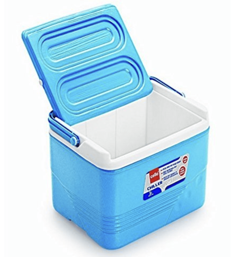 Cello Chiller Ice Box | Standard Size for Travel Party Bar Ice Cubes | Cold Drinks | Medical Purpose | 3 Litre, Blue