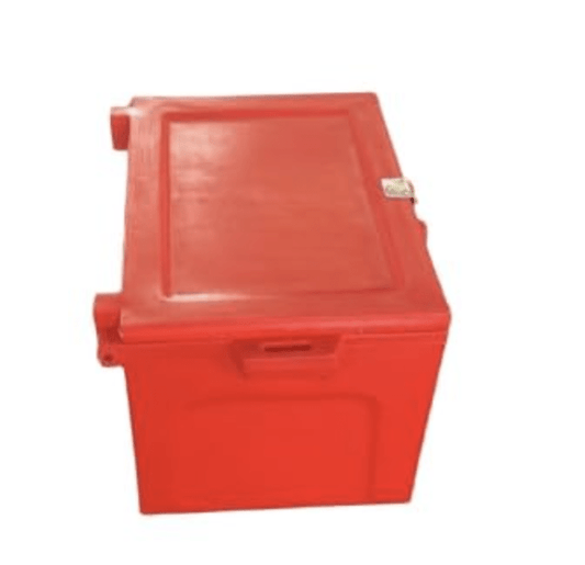 Insulated Chiller Ice Box | Roto-Moulded Ice Cooler | Standard Size for Travel, BBQ, Picnic, Camping, Hiking, Fishing & Other Outdoor Activities | 50 LTR, Red